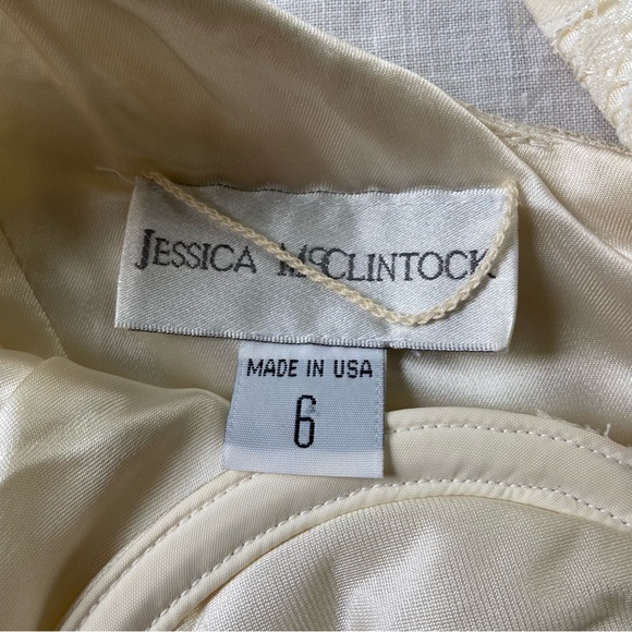 Vintage Jessica McClintock White Lace Dress - Picture 9 of 10